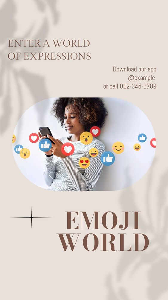 Emoji world social story template, editable text