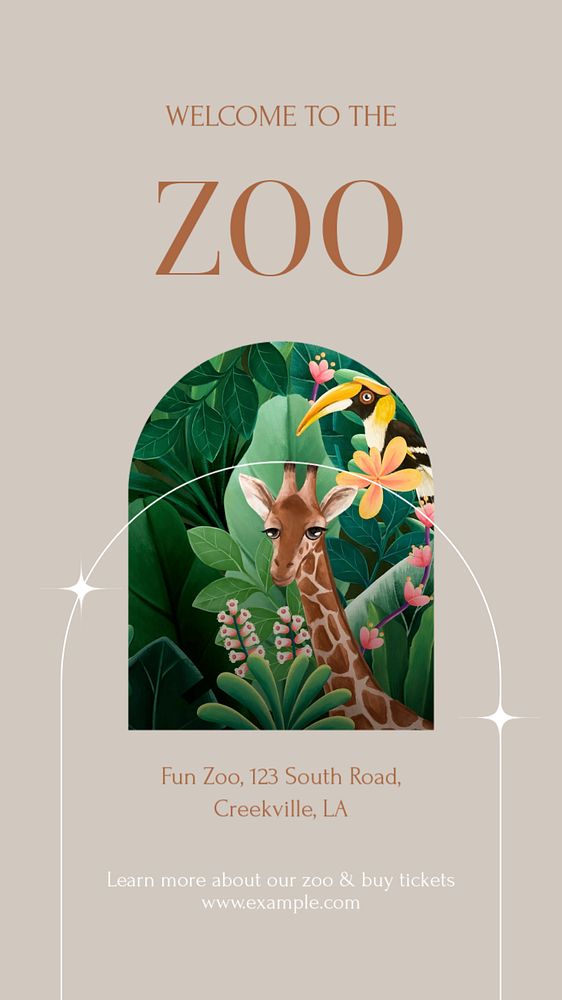 Zoo social story template, editable text