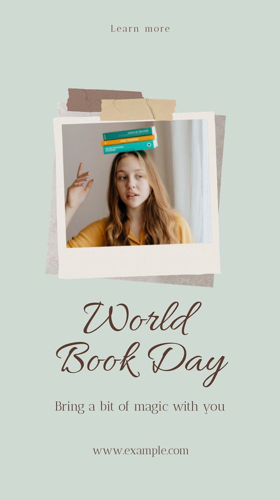 World book day social story template, editable text