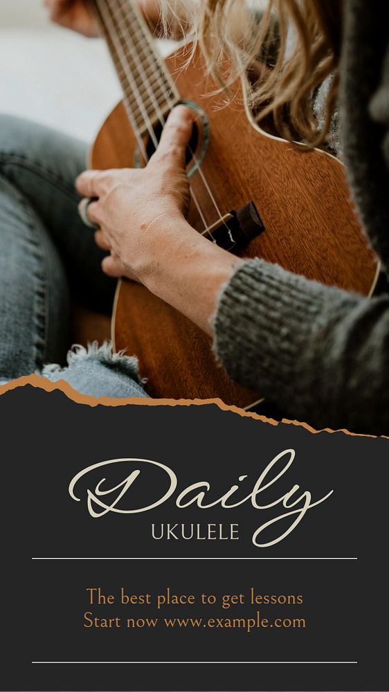 Daily Ukulele social story template, editable text