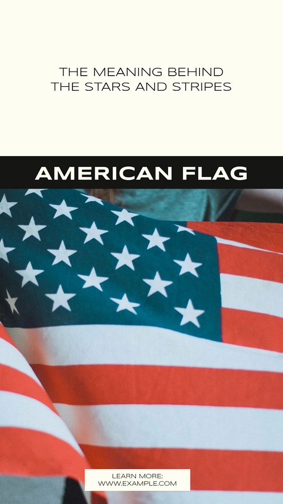 American flag social story template, editable text