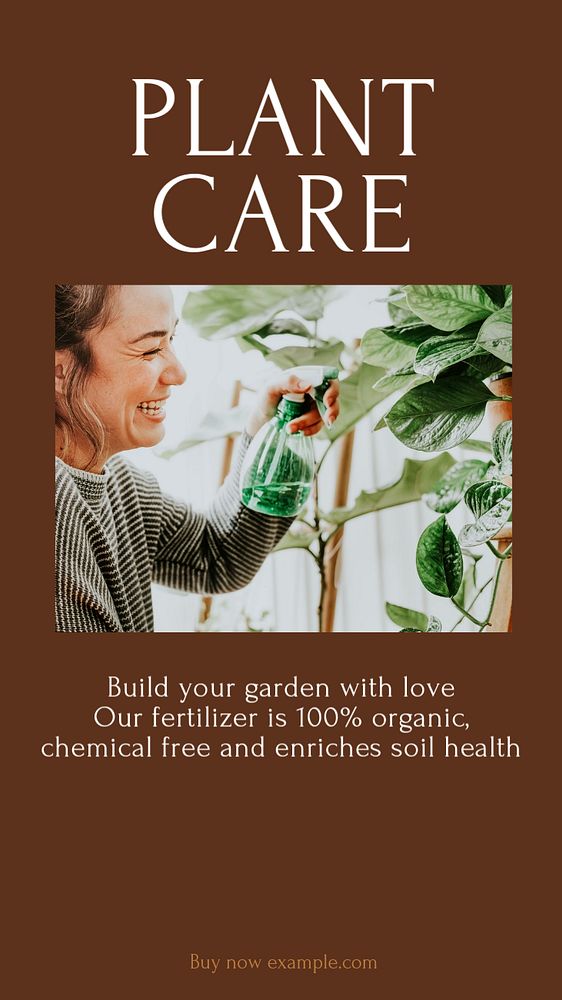 Plant care social story template, editable text