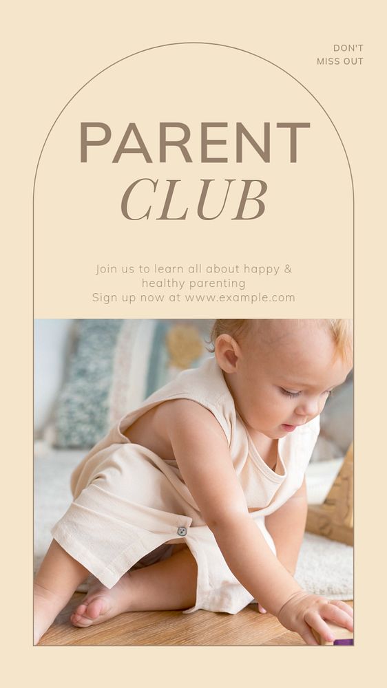 Parent club social story template, editable text