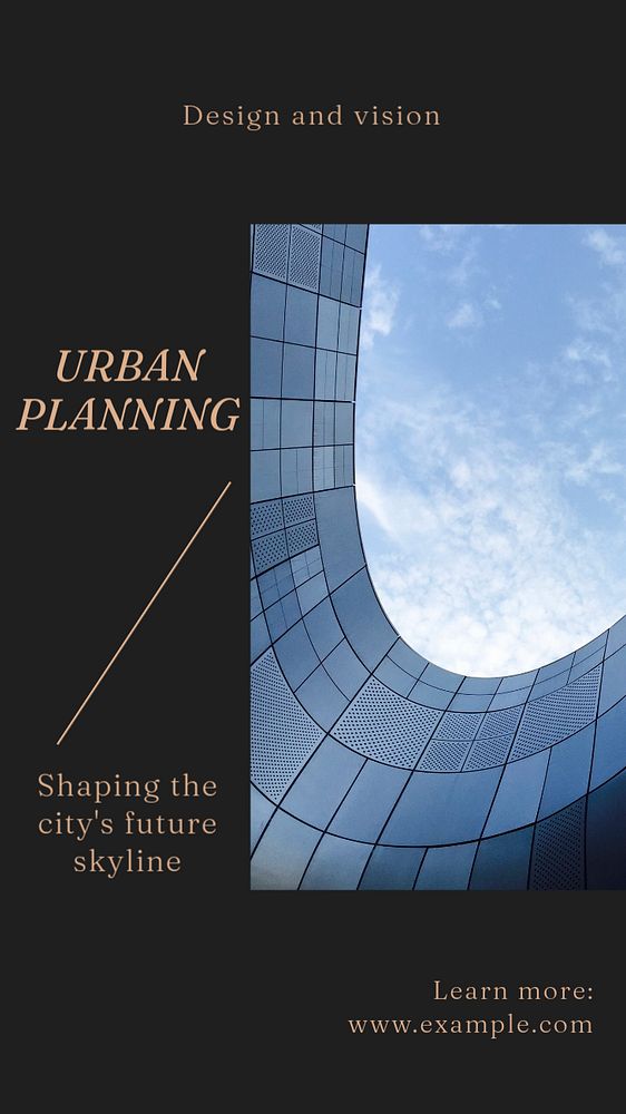 Urban planning social story template, editable text