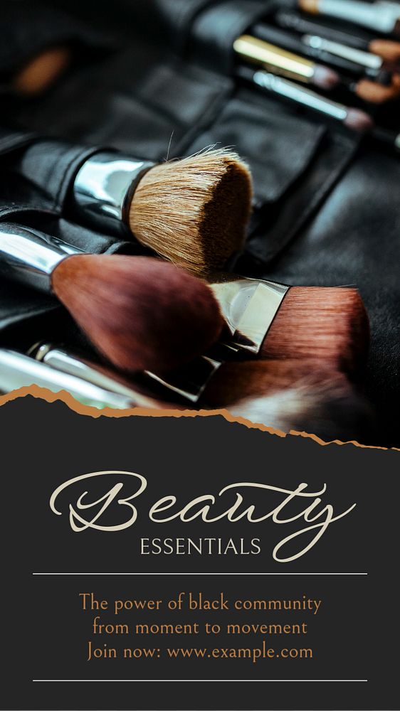 Beauty essentials social story template, editable text