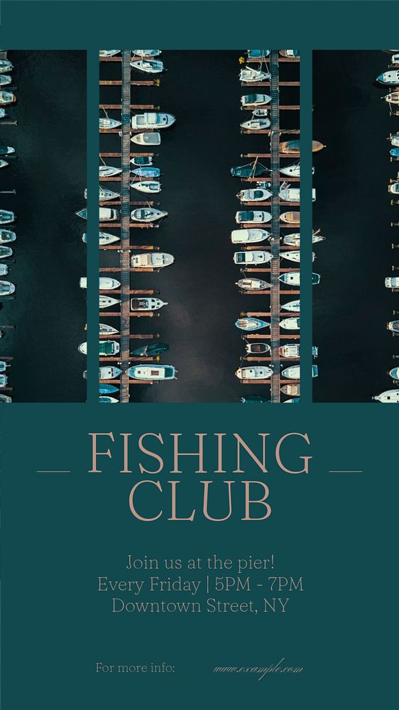 Fishing club social story template, editable text