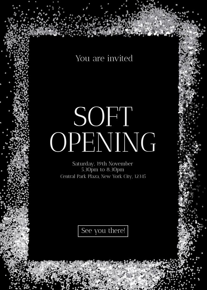 Soft opening invitation template, editable | Premium Editable Template ...