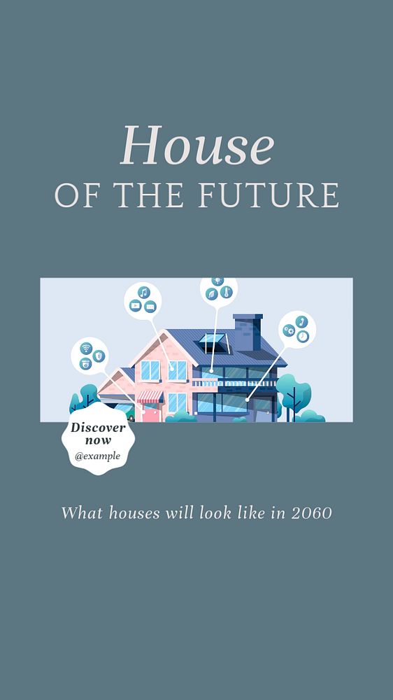 Future houses social story template, editable text