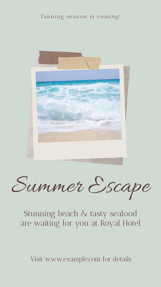 Summer escape social story template, editable text