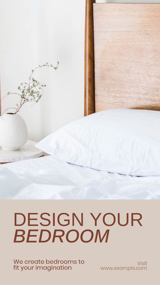 Bedroom design social story template, editable text