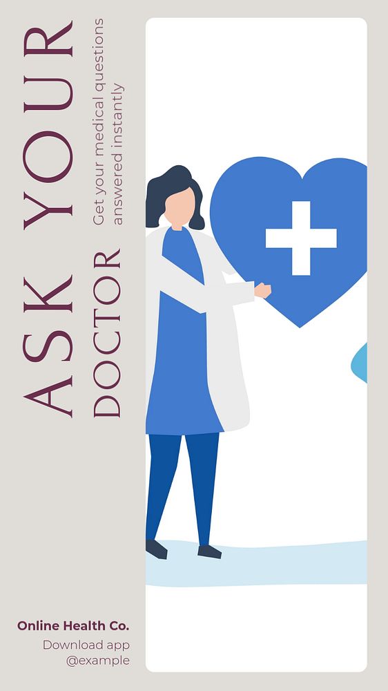 Ask your doctor social story template, editable text