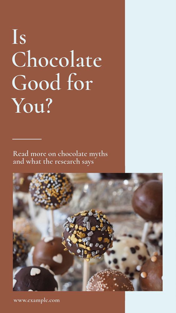 Chocolate nutrition social story template, editable text