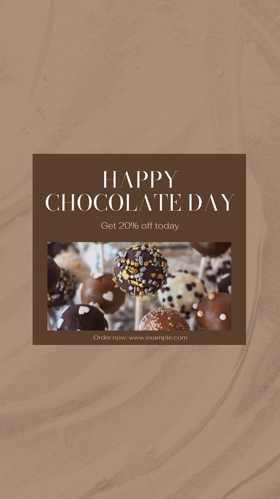 Happy Chocolate Day social story template, editable text