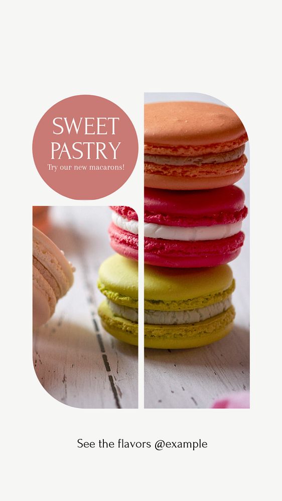 Sweet pastry social story template, editable text