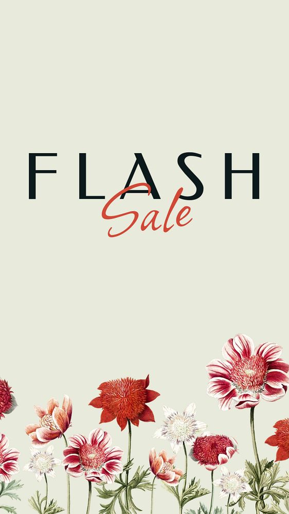 Flash sale Instagram story template, editable text