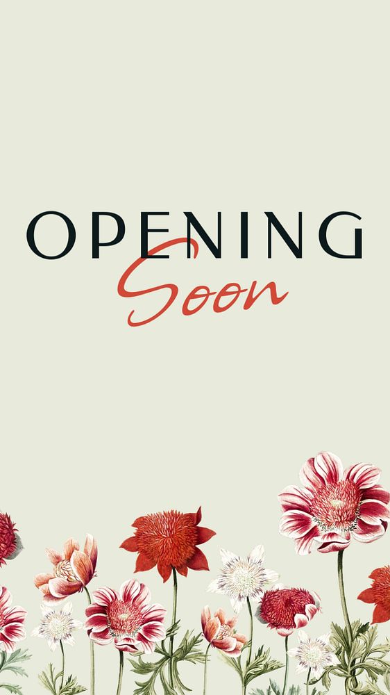 Opening soon Instagram story template, editable text