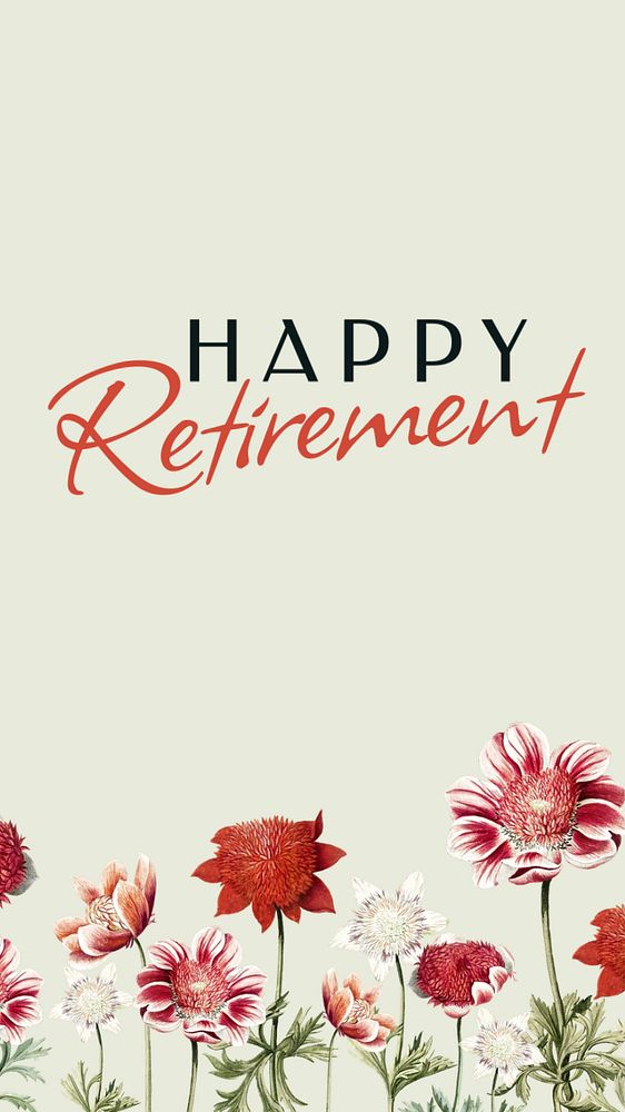 Happy retirement Instagram story template, editable text