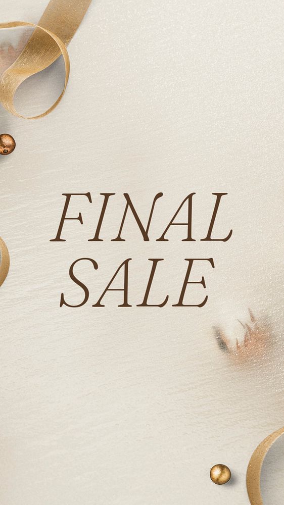 Final sale Instagram story template, editable text