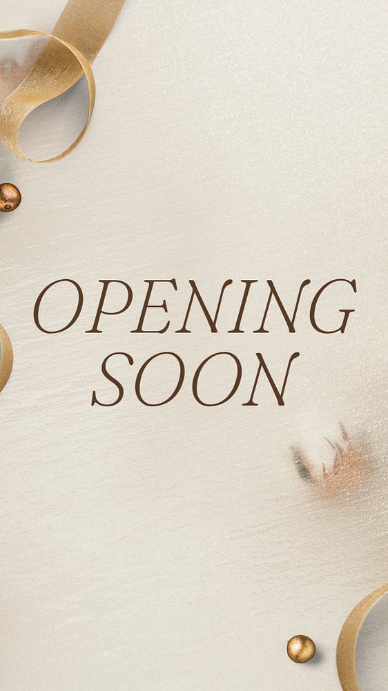 Opening soon Instagram story template, editable text