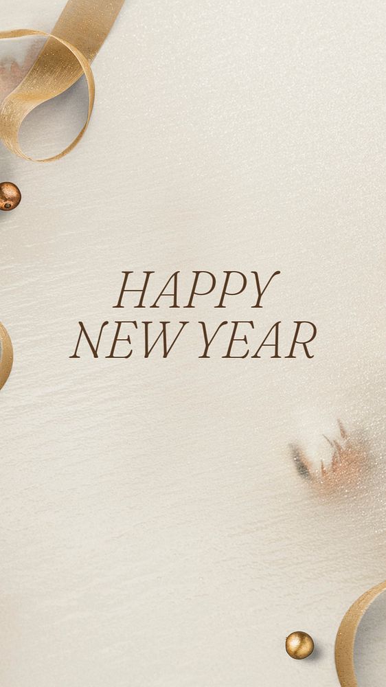 Happy new year Instagram story template, editable text