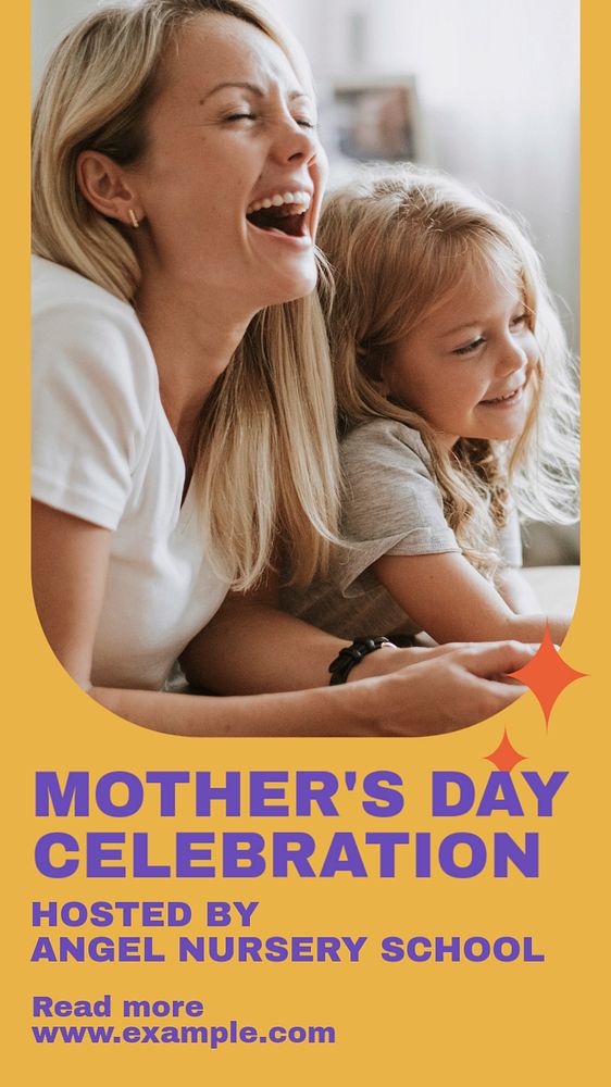 Mother's day celebration social story template, editable Instagram design