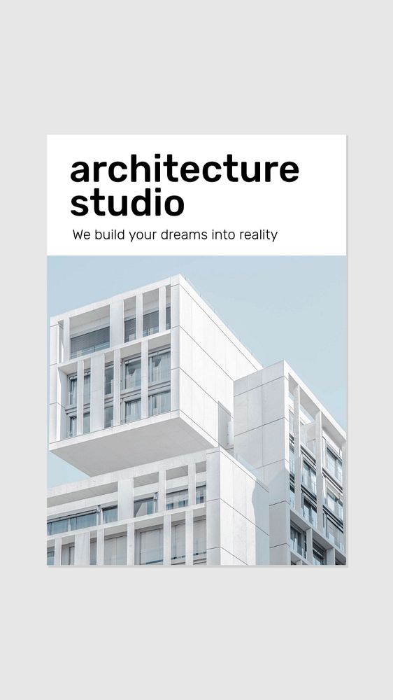 Architecture studio social story template, editable Instagram design