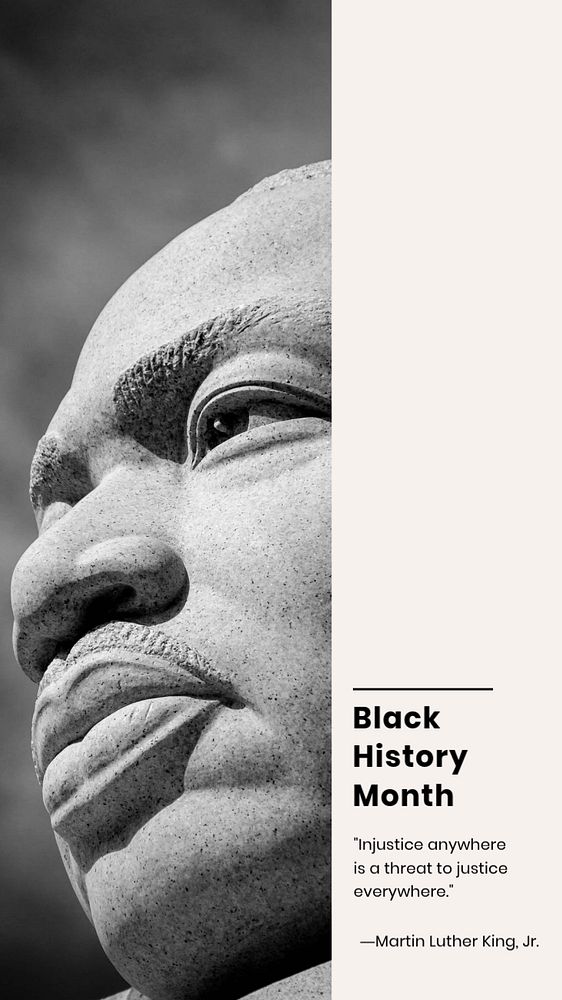 Black history month social story template, editable Instagram design