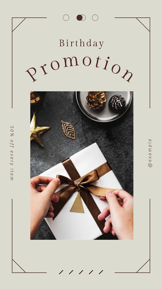 Birthday promotion social story template, editable Instagram design