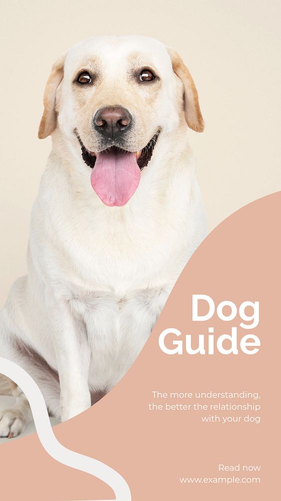 Dog guide social story template, editable Instagram design