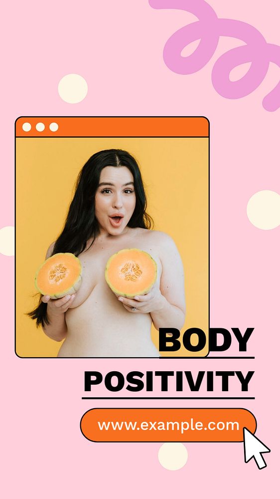 Body positivity social story template, editable Instagram design