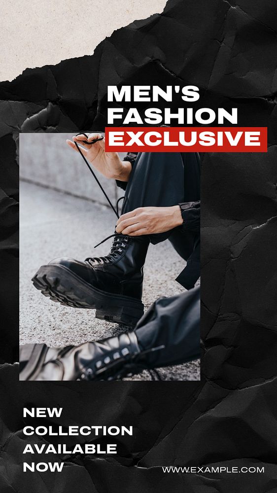 Men's fashion social story template, editable Instagram design