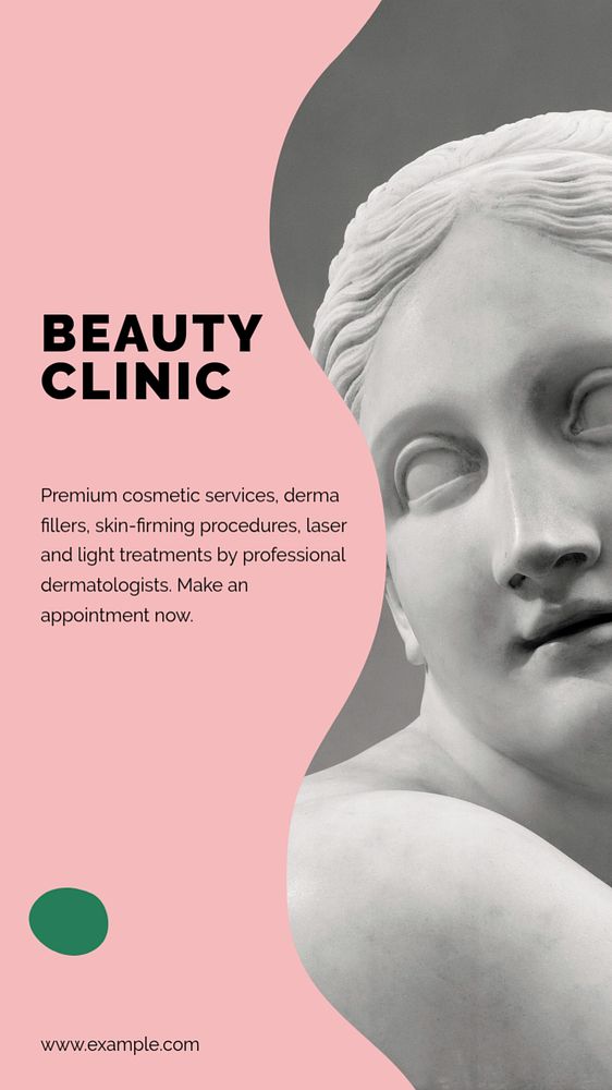 Beauty clinic social story template, editable Instagram design