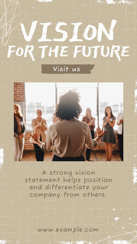 Vision social story template, editable Instagram design