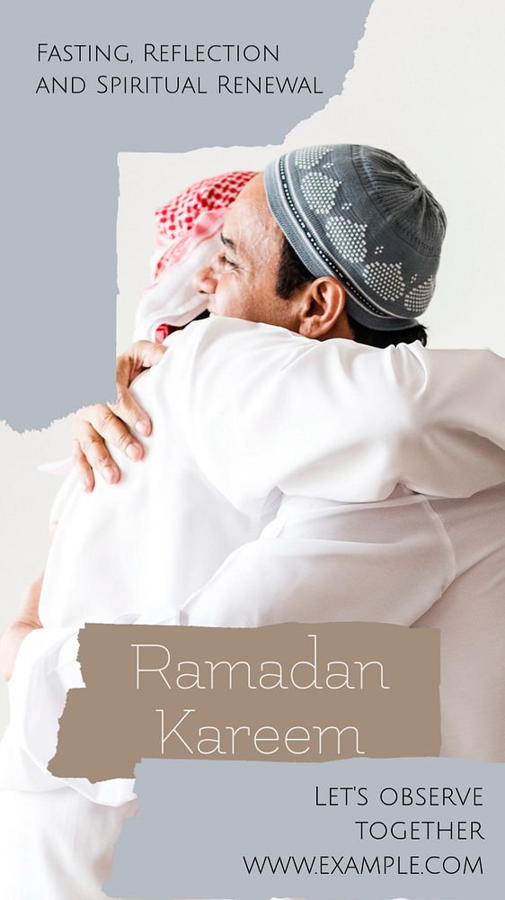 Ramadan Kareem social story template, editable Instagram design