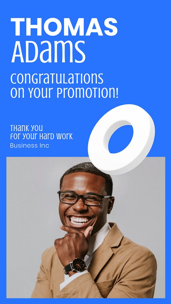 Congrats on promotion social story template, editable Instagram design