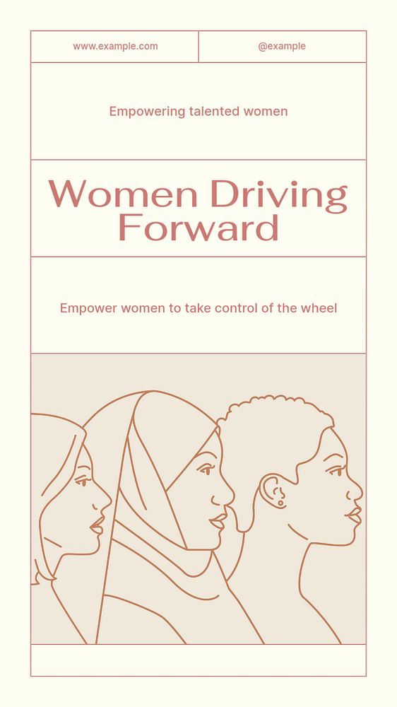 Women driving social story template, editable Instagram design