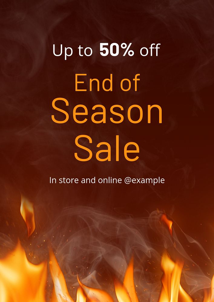 Sale promotion poster template, editable text and design