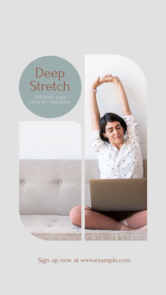 Deep stretch social story template, editable Instagram design