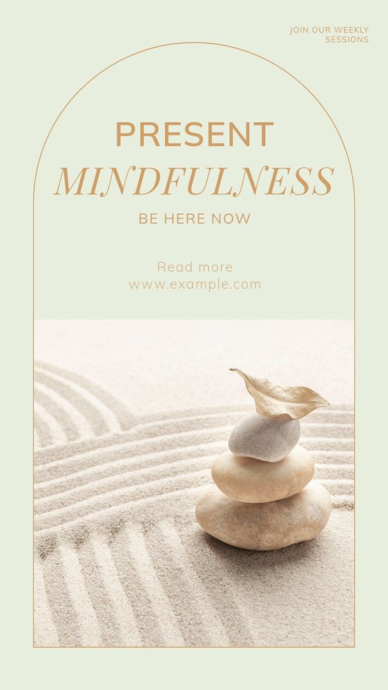 Mindfulness social story template, editable Instagram design