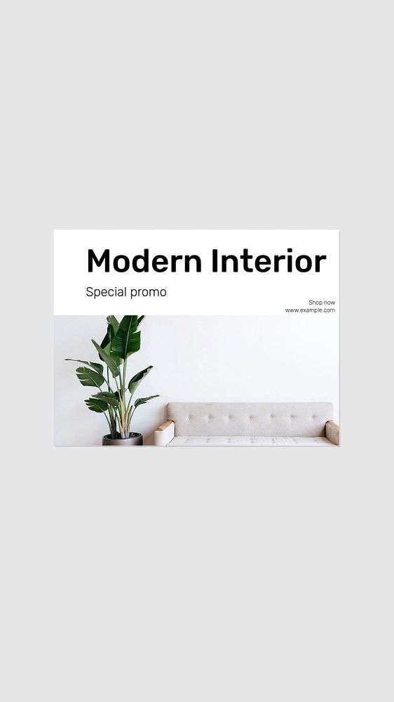 Modern interior social story template, editable Instagram design