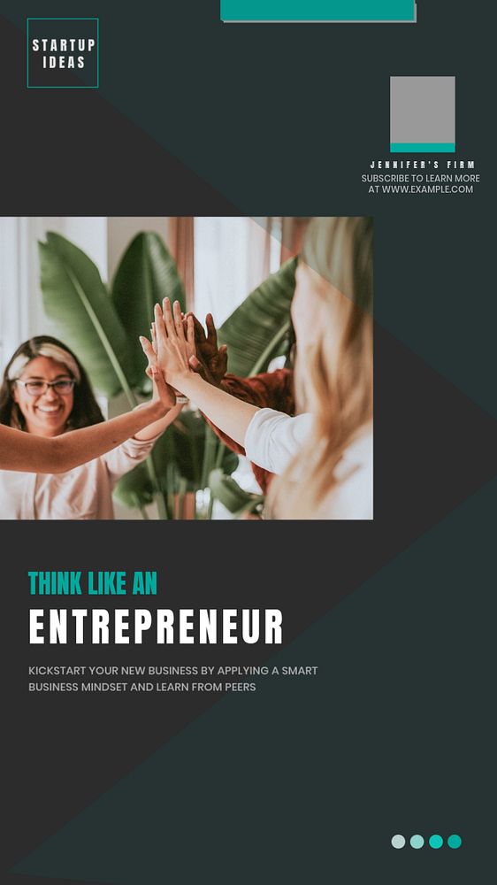 Entrepreneur social story template, editable Instagram design