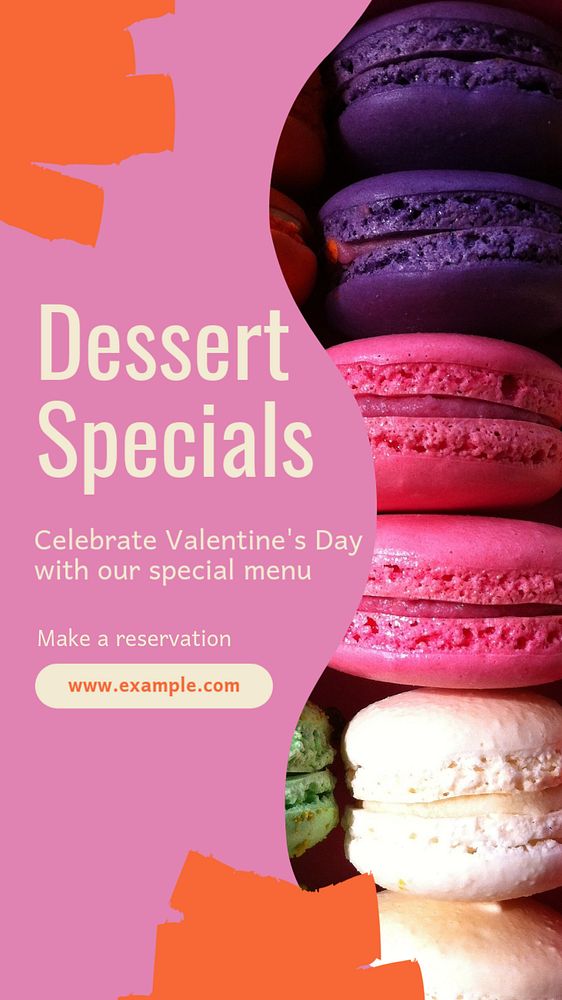 Dessert specials social story template, editable Instagram design