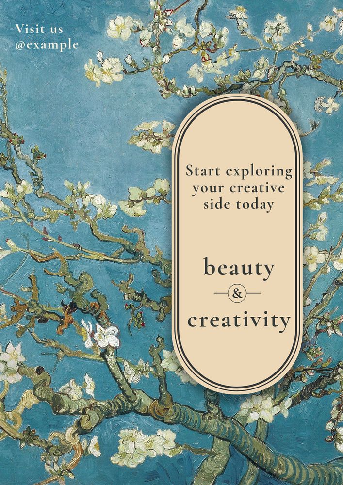 Beauty & creativity poster template, editable text & design