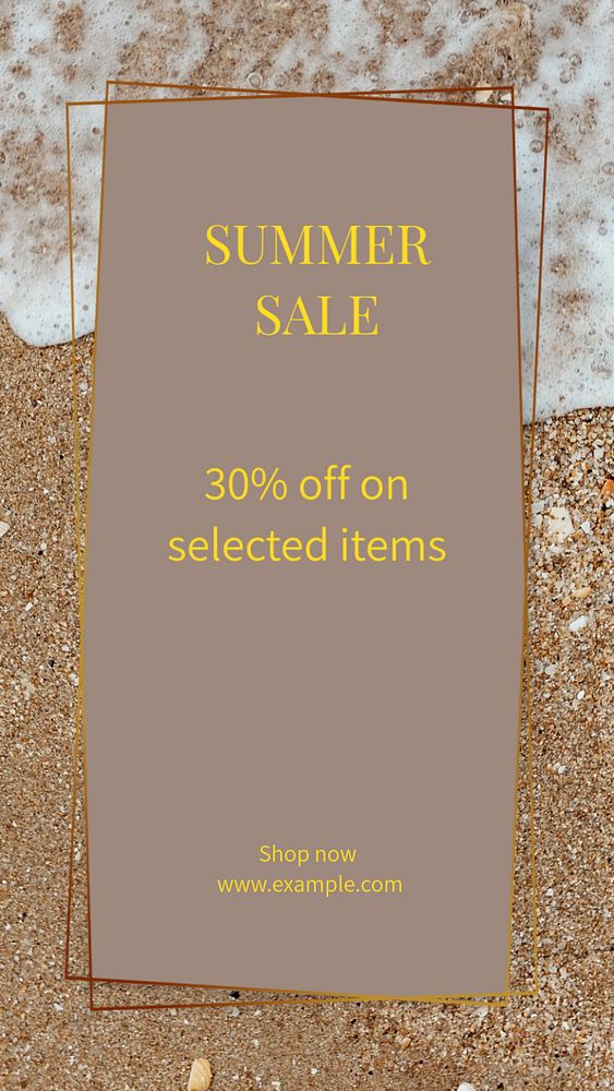 Summer sale fashion social story template, editable Instagram design