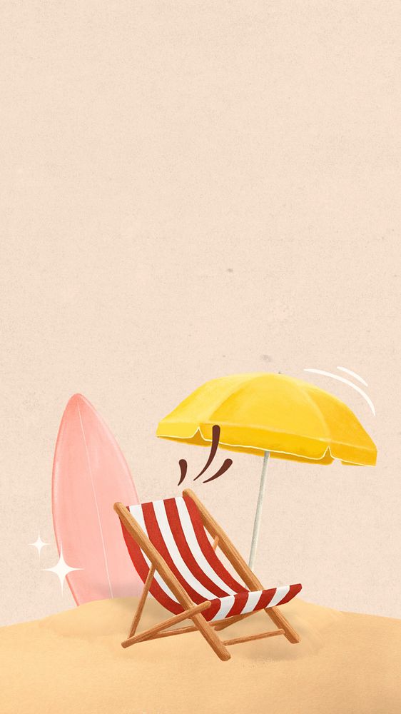 Summer vacation aesthetic iPhone wallpaper, travel remix, editable design