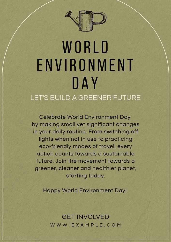 World environment day poster template, editable text and design