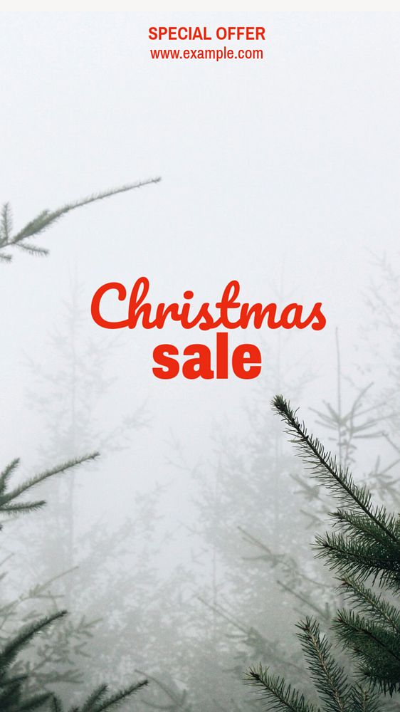 Christmas sale Instagram story template, editable text