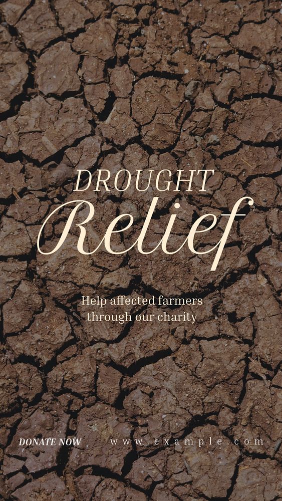 Drought relief Instagram story template, editable text