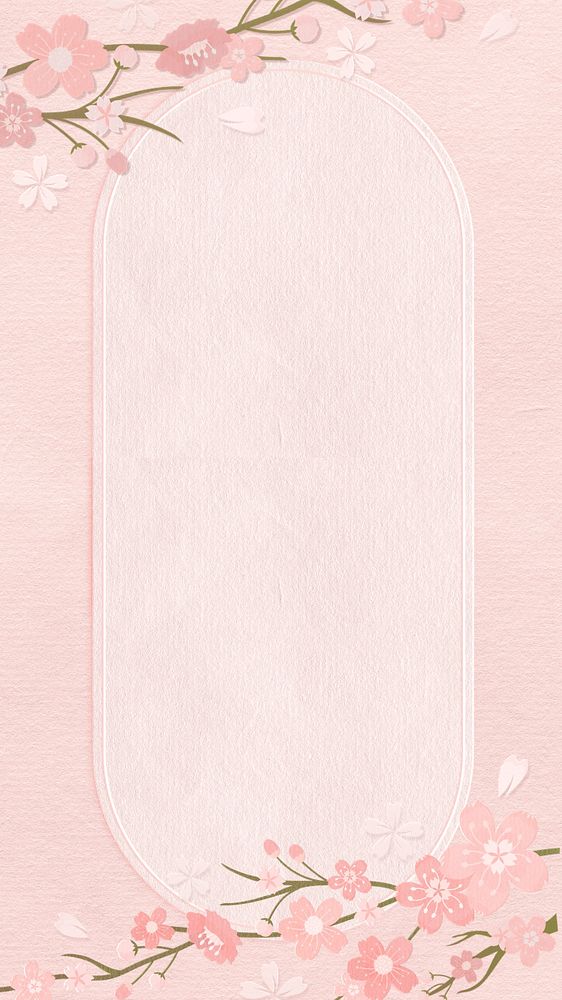 Pink phone wallpaper, flower background, editable design