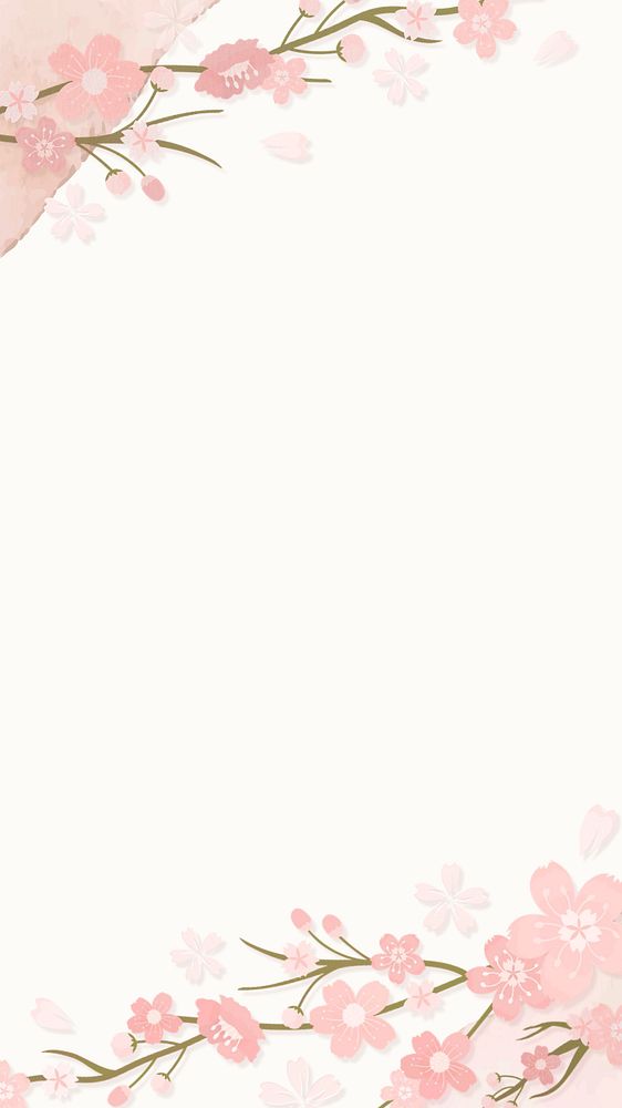 Pink phone wallpaper, watercolor background, editable design